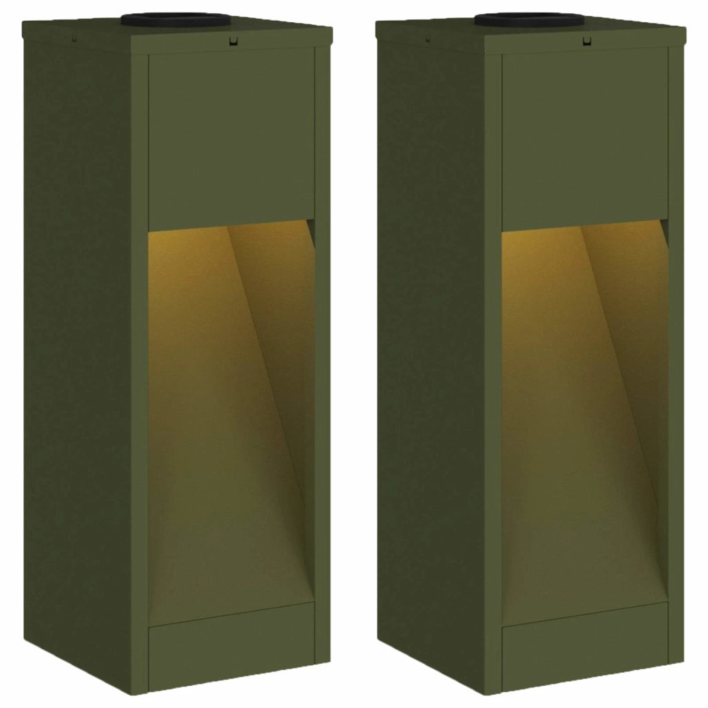 Lucina LED Solare da Percorso 2 pz Verde oliva CFW1626468