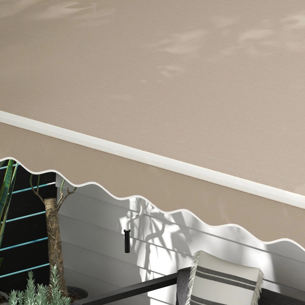 Toldo Manuale per Balcone ¨C Minimal ¨C 395x245 cm Beige Poliestere Anti-UV