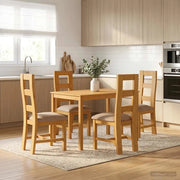 Set da pranzo 5 pz Grigio Legno di Quercia Massello 3430247