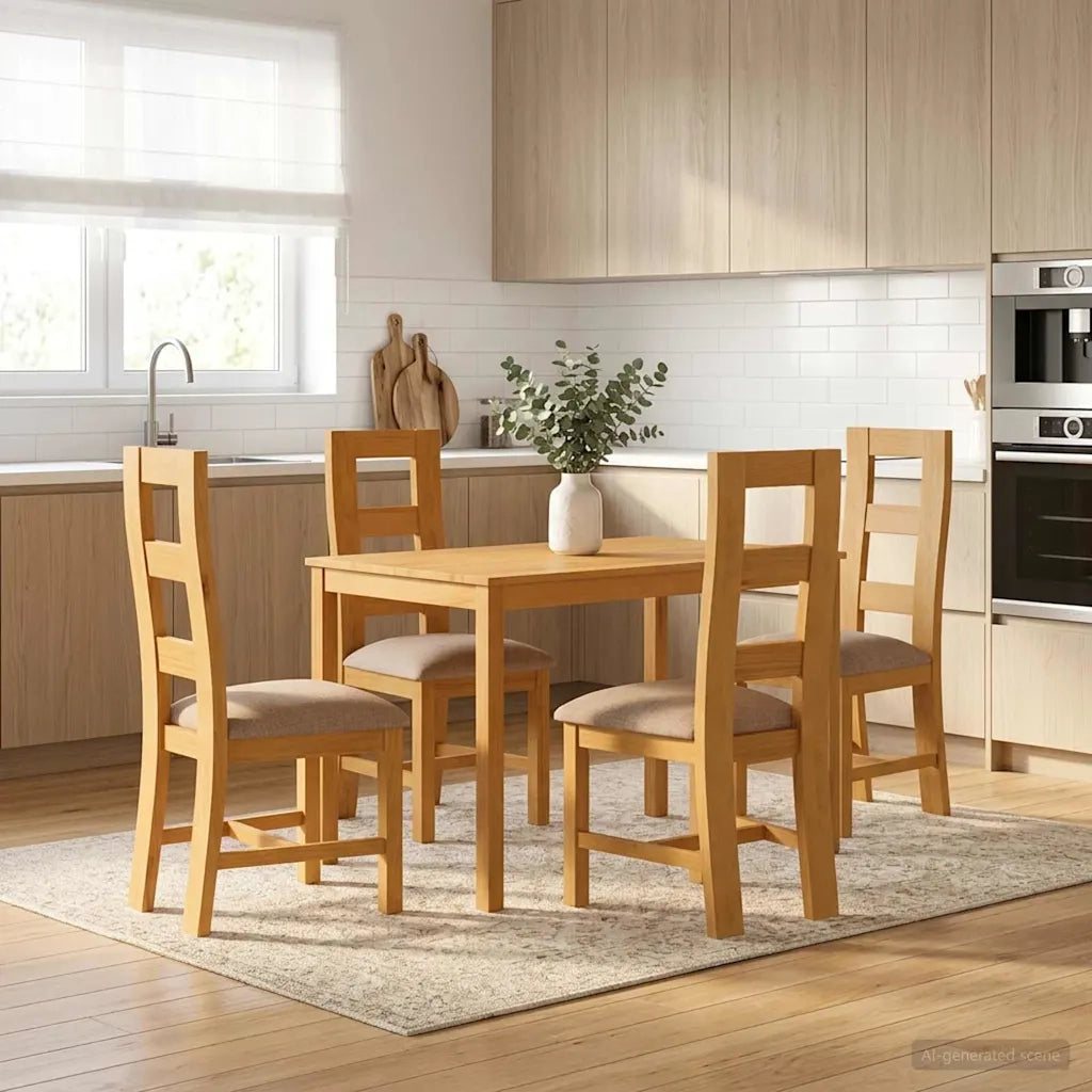 Set da pranzo 5 pz Grigio Legno di Quercia Massello 3430247