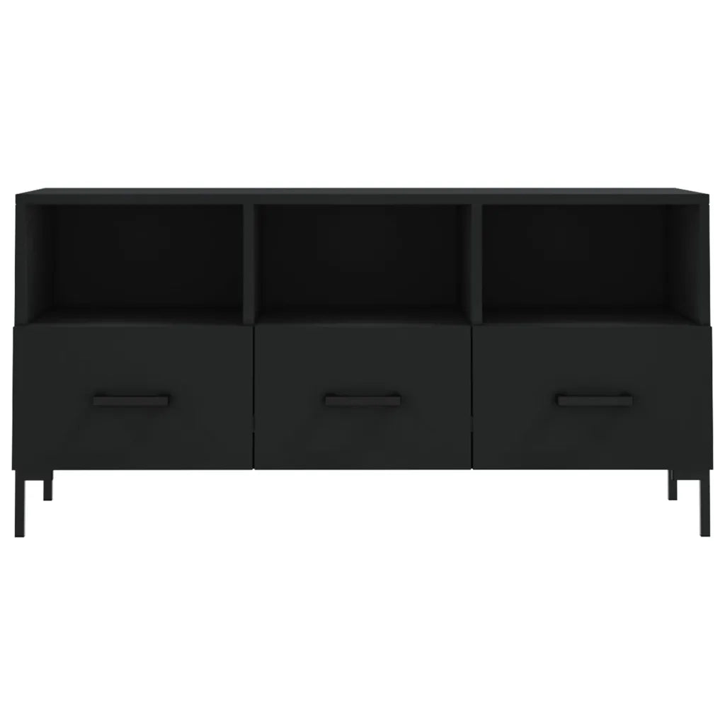 Mobile Porta TV Nero 102x36x50 cm in Legno Multistrato 829037