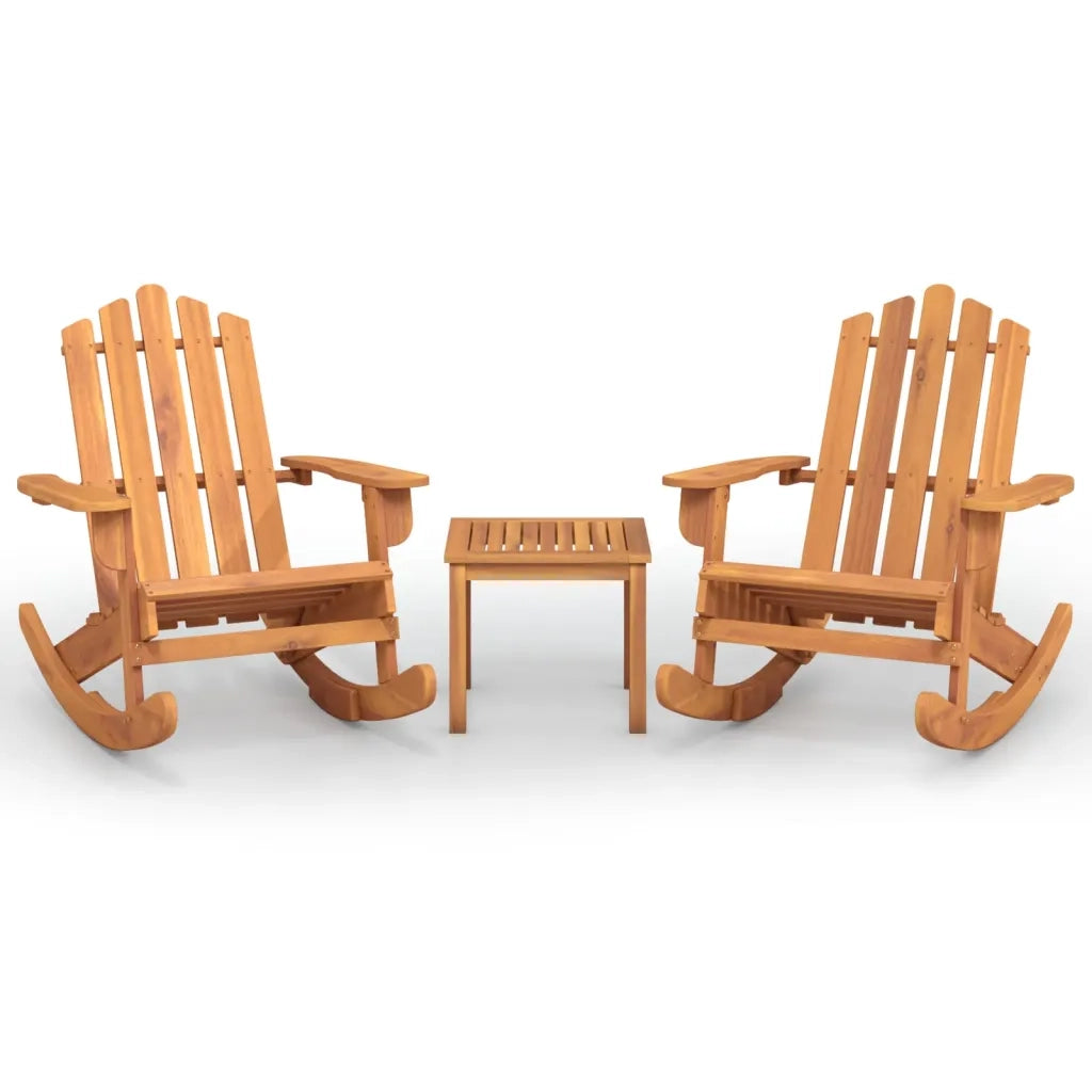 Set Salotto da Giardino Adirondack 3pz Legno Massello di Acacia 3152127