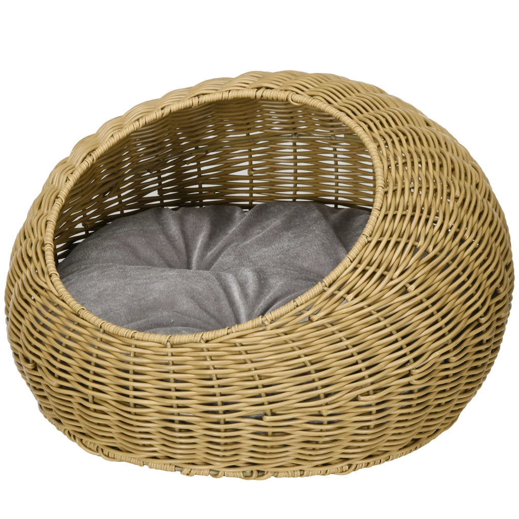 Cuccia per Gatto in Rattan Sintetico ¨C Zephmum ¨C Marrone 50x31 cm