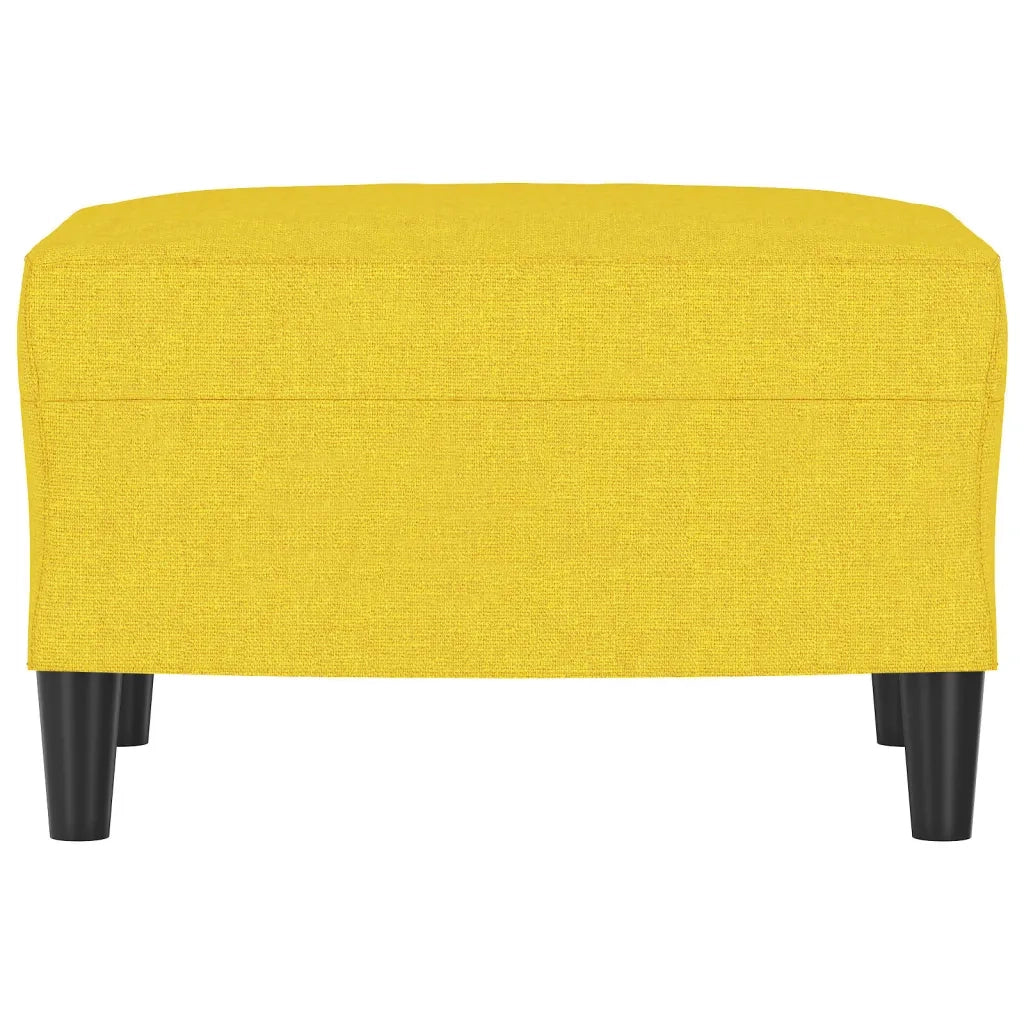 Poggiapiedi Giallo Chiaro 60x50x41 cm in Tessuto 349284