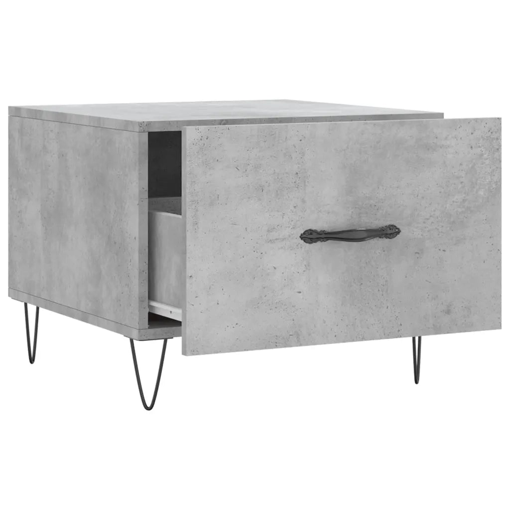 2 pz Tavolini salotto | Tavolino da caff¨¨ | Tavolino da Soggiorno Grigio Cemento 50x50x40 Legno Multistrato