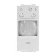 Serie Civile ETTROIT Bianco Compatibile Con Bticino Living Light (Sensore Movimento e Crepuscolare 1M)