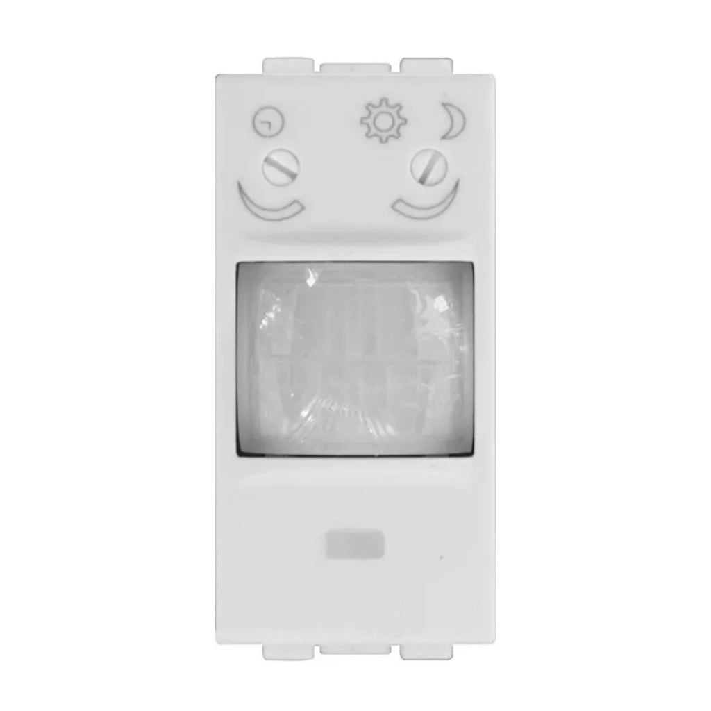 Serie Civile ETTROIT Bianco Compatibile Con Bticino Living Light (Sensore Movimento e Crepuscolare 1M)
