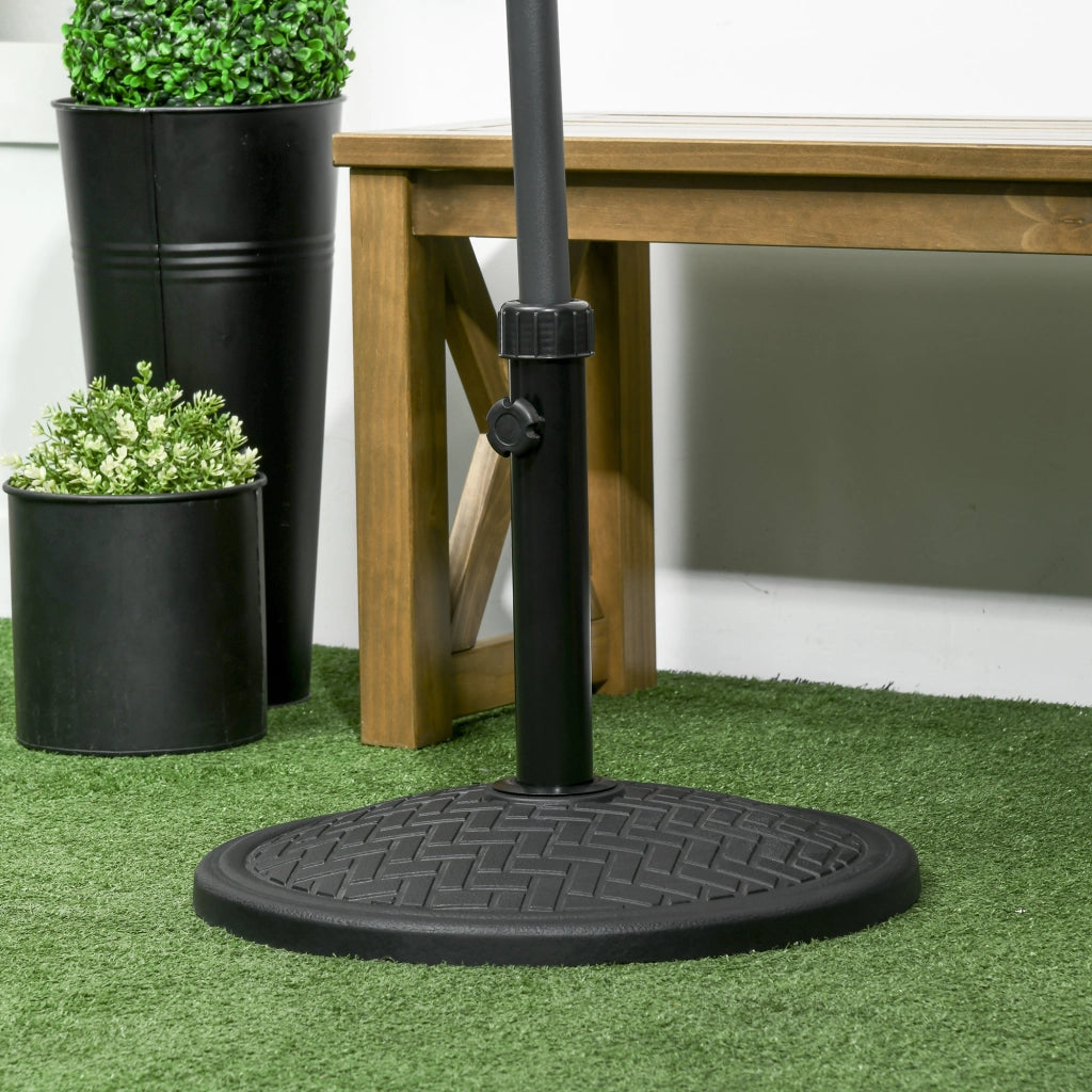 Base per Ombrellone ¨C Zephmum ¨C Metallo e Cemento, Nero, ?46 cm, 14kg per Pali ?32-38 mm