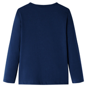 Maglietta da Bambina Maniche Lunghe Blu Marino 104 14290