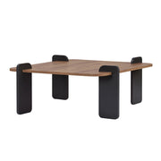 Tavolino in legno "Marais" - 90 x 90 x 35 cm - Marrone chiaro