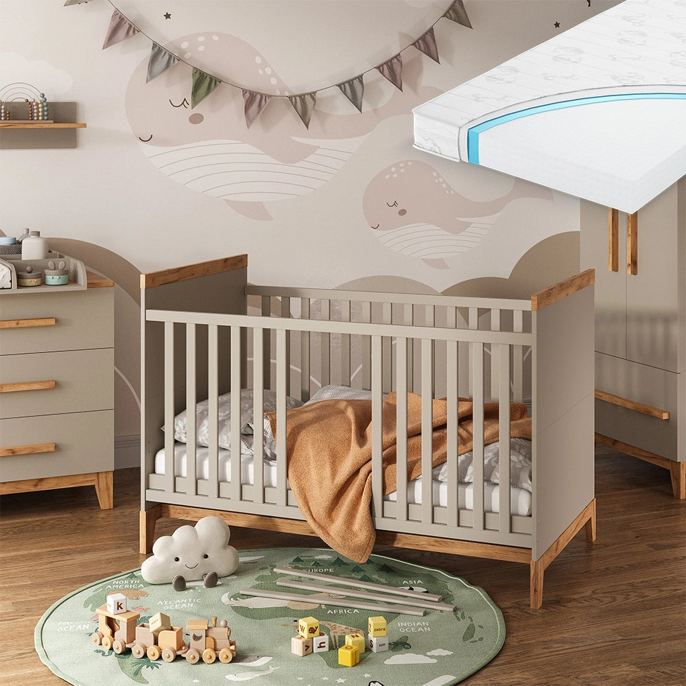 Vitalispa culla neonato Cashmere/Artigianale 70x140 cm con materasso