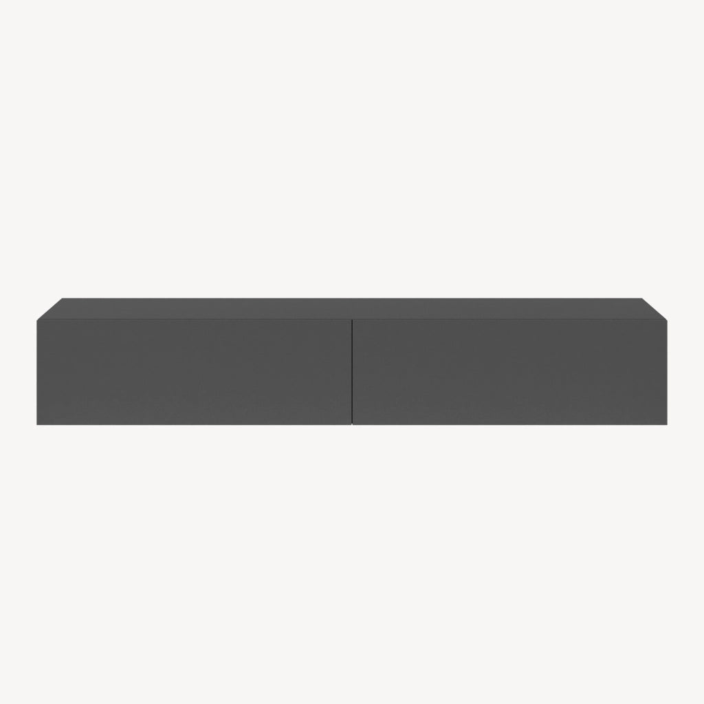 Mobile Pensile Evaton Porta TV da Parete 180 x 32 x 30 cm - Grigio Scuro Opaco [en.casa]