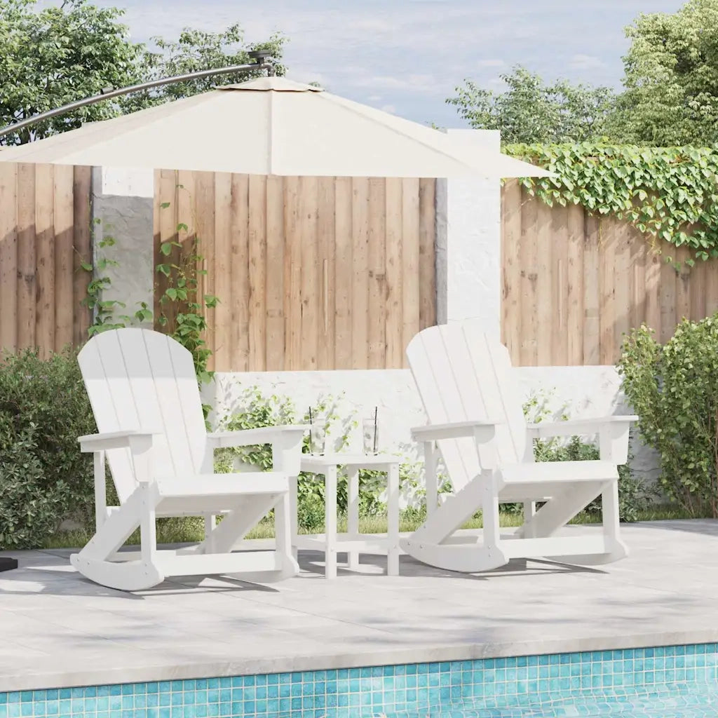 Set Lounge da Giardino 3 pcs Bianco HDPE 3335838
