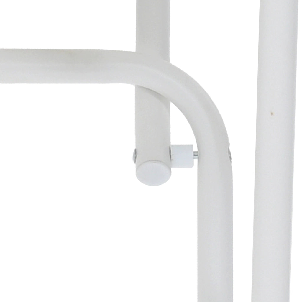 Tavolo da Giardino Pieghevole Bianco Ã˜50x72 cm Acciaio