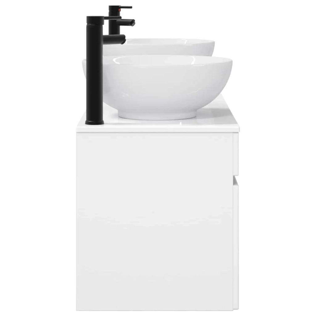 Set di Armadi da Bagno 3 pz Bianco Lucido 49 x 44,5 x 66,5 cm 3405761