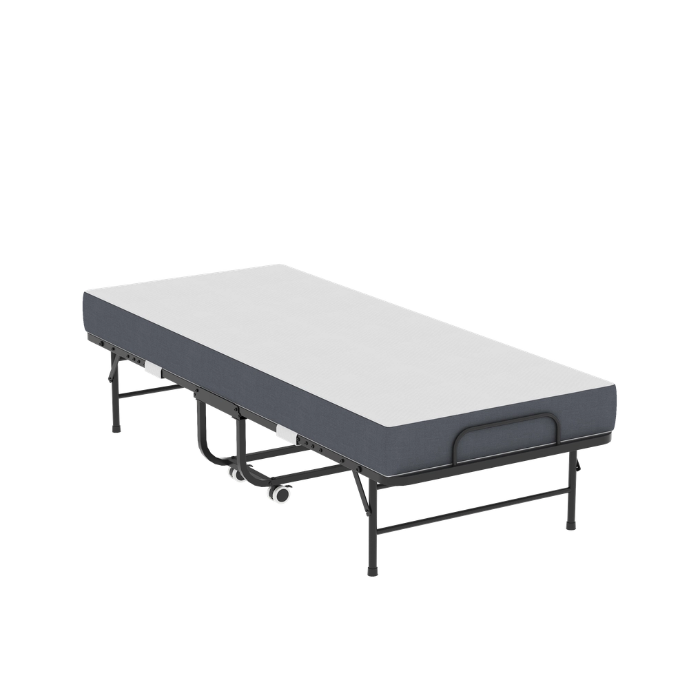 Letto Pieghevole con Materasso in Memory Foam ¨C MINIMAL ¨C Metallo, 78x190