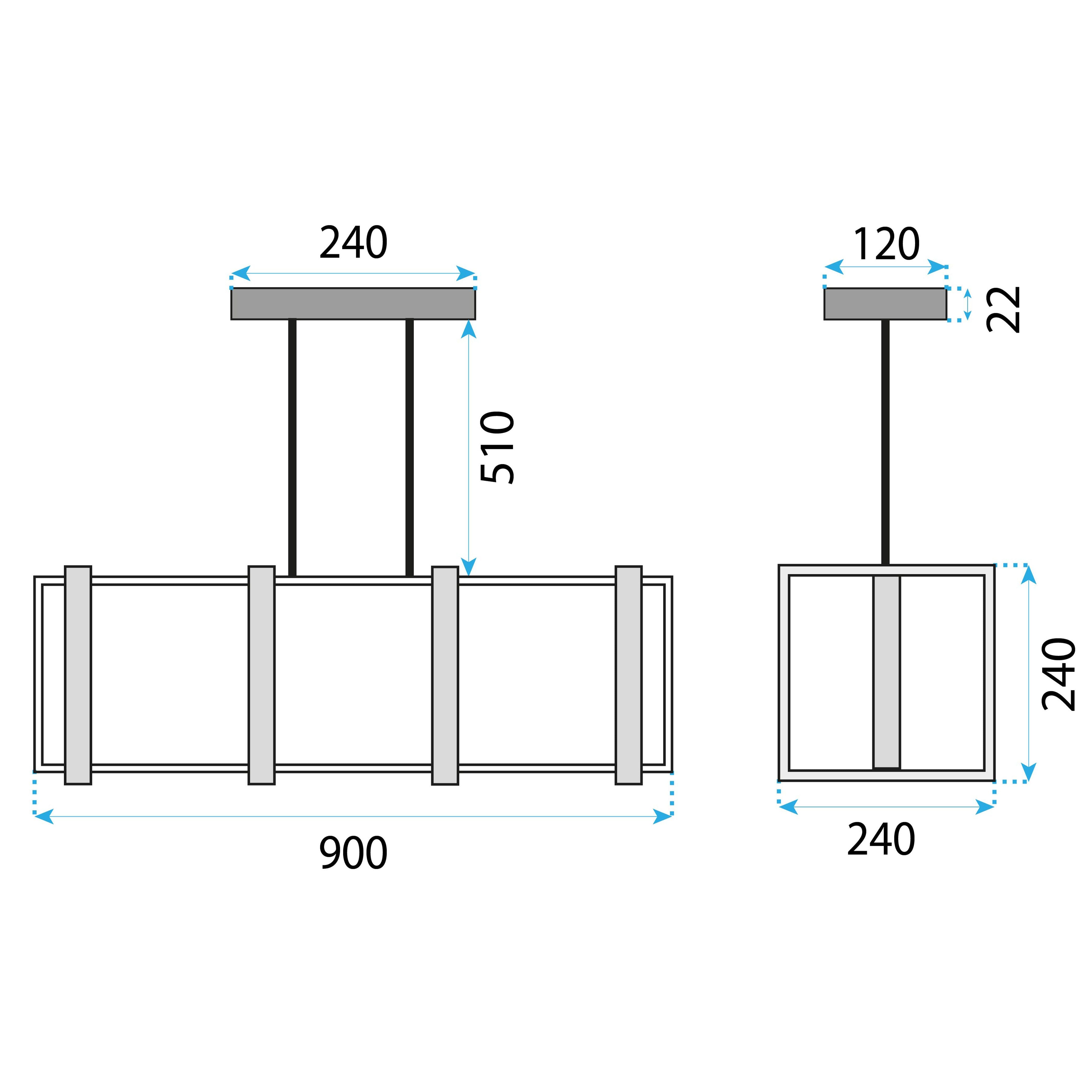 Lampada Da Soffitto Geometrical APP1583-4CP