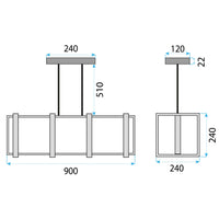 Lampada Da Soffitto Geometrical APP1583-4CP