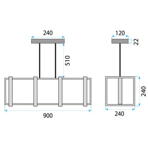 Lampada Da Soffitto Geometrical APP1583-4CP