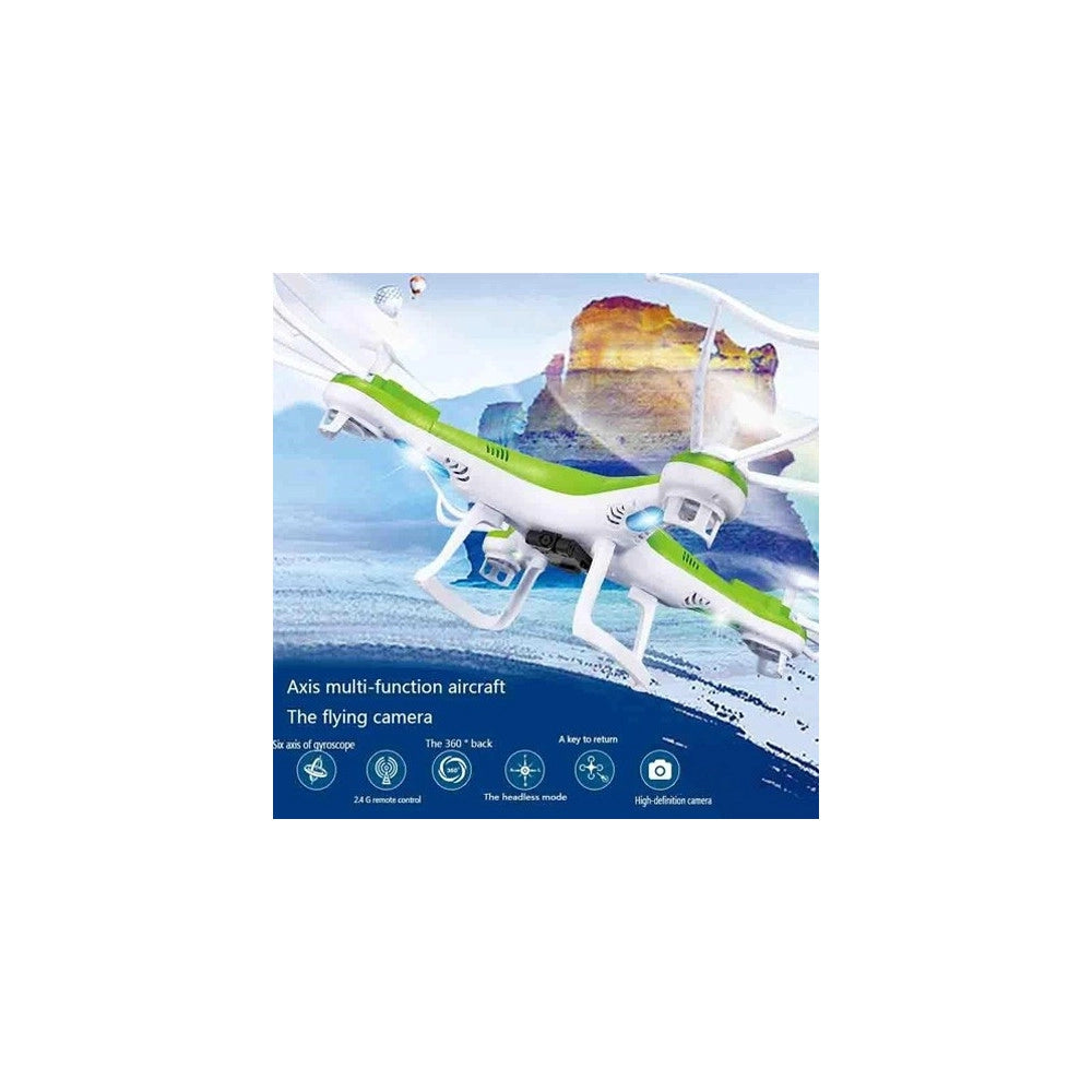 Trade Shop - Drone Quadricottero Colori Assortiti 33 X 33 Cm Con Camera 2 Mp Radiocomando Rc -