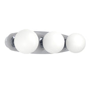 Applique Moderna Castrovido Acciaio Cromo Bianco 3 Luci G9 4,2 Ip44
