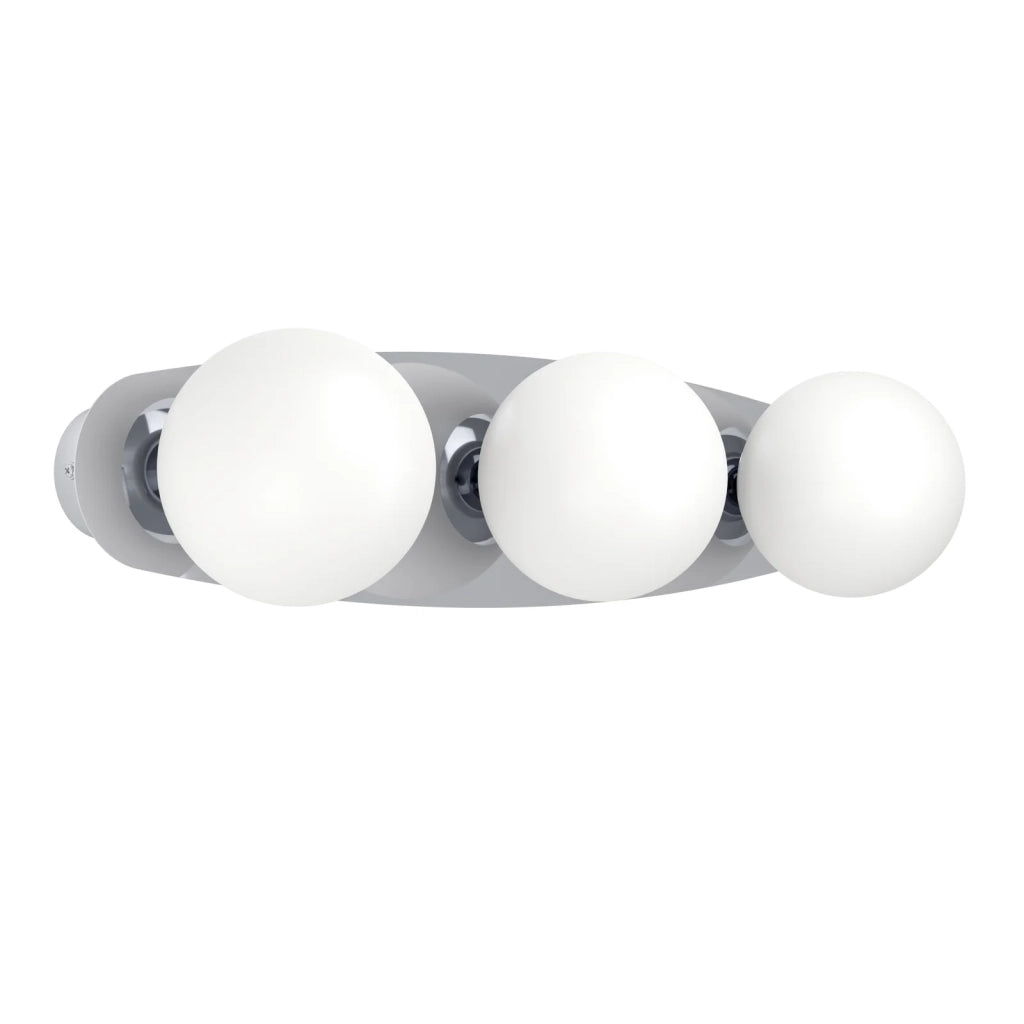 Applique Moderna Castrovido Acciaio Cromo Bianco 3 Luci G9 4,2 Ip44
