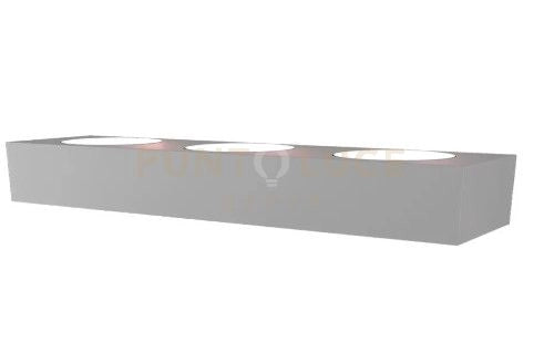 AREA APPLIQUE 3 LUCI MONOEMISSIONE GRIGIO 1127-A3-GR