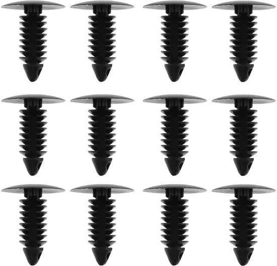 Clip di fissaggio in plastica - 100 pezzi - Per diametro di testa 17,5mm - Per diametro di giro 7,5mm - Dimensioni 22,5mm x - Materiale plastico - Duraturo