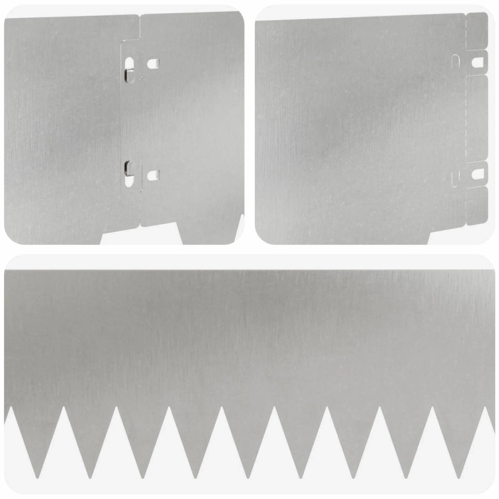 Bordura per Prato 30 pcs 103 x 20 cm metallo Argento 8008280