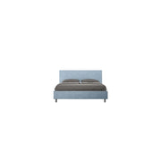 Letto imbottito Matrimoniale 160x210 cm Adele - Con rete,Microfibra,Azzurro
