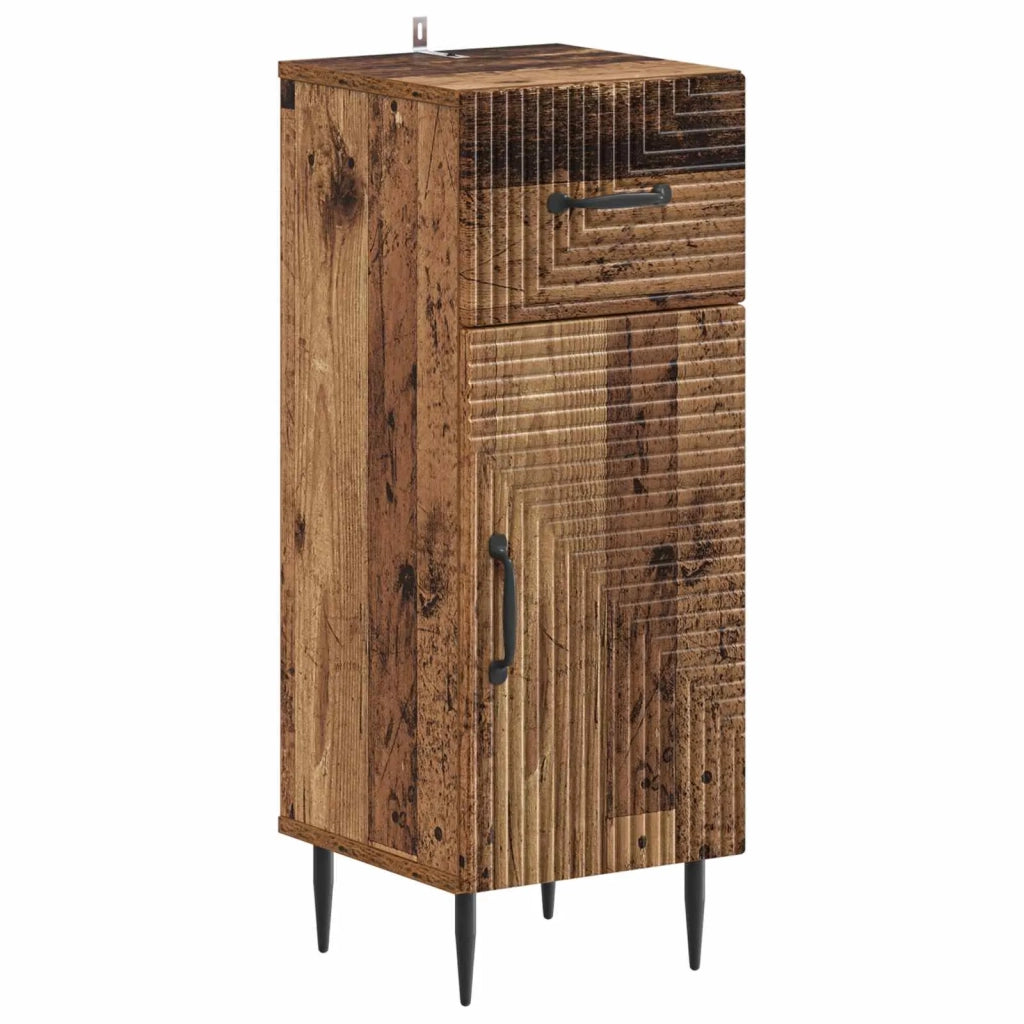Mobiletto da Bagno HAARLEM Legno antico 30 x 31 x 80 cm 896833