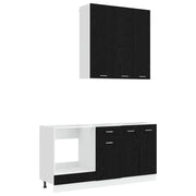 Unità Cucina LYON 5 pcs Rovere Nero Legno ingegnerizzato 3438228