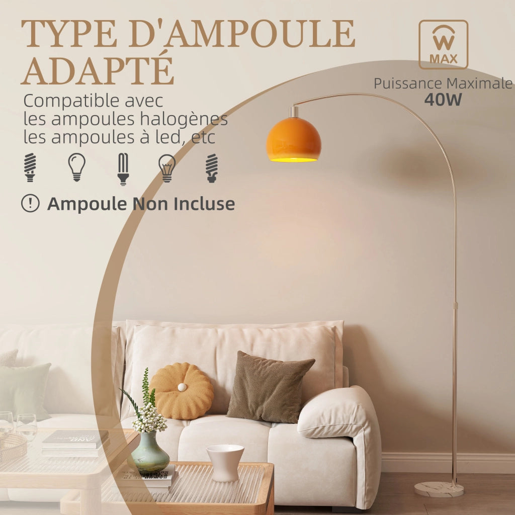 Lampada da terra ¨C zephmum ¨C arancione 26x90x180cm