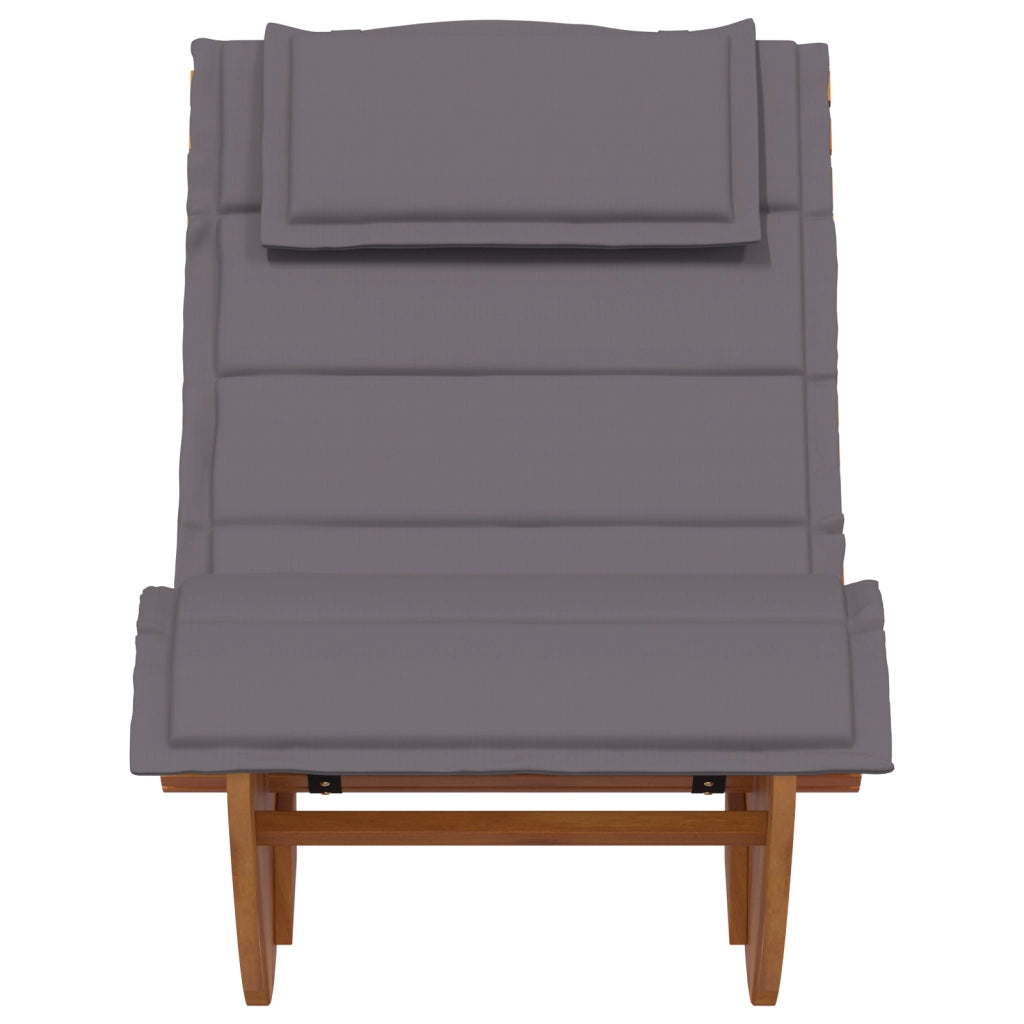 Lettini a dondolo con cuscini 2 pcs in legno massello di acacia