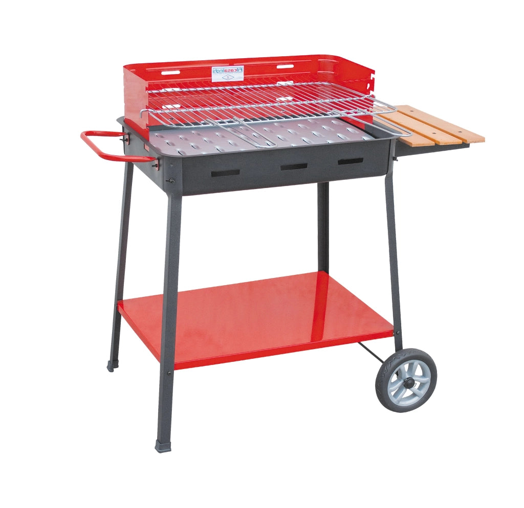 BARBECUE A CARBONELLA 'SUPERMAX' CON APPOGGIO cm 60x40x85h