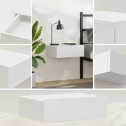 Hanging Bedside Table, White, 40x30x15 Cm, Wood Composite
