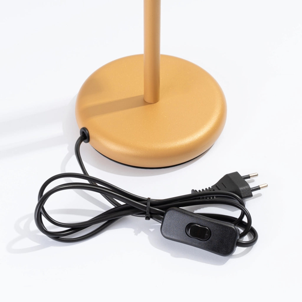 Lampada da tavolo oro, paralume snodabile G9 Velino Pure Lume