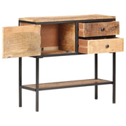 Credenza-Buffet-Armadio da cucina 85x30x80 cm in Legno Massello di Mango Grezzo