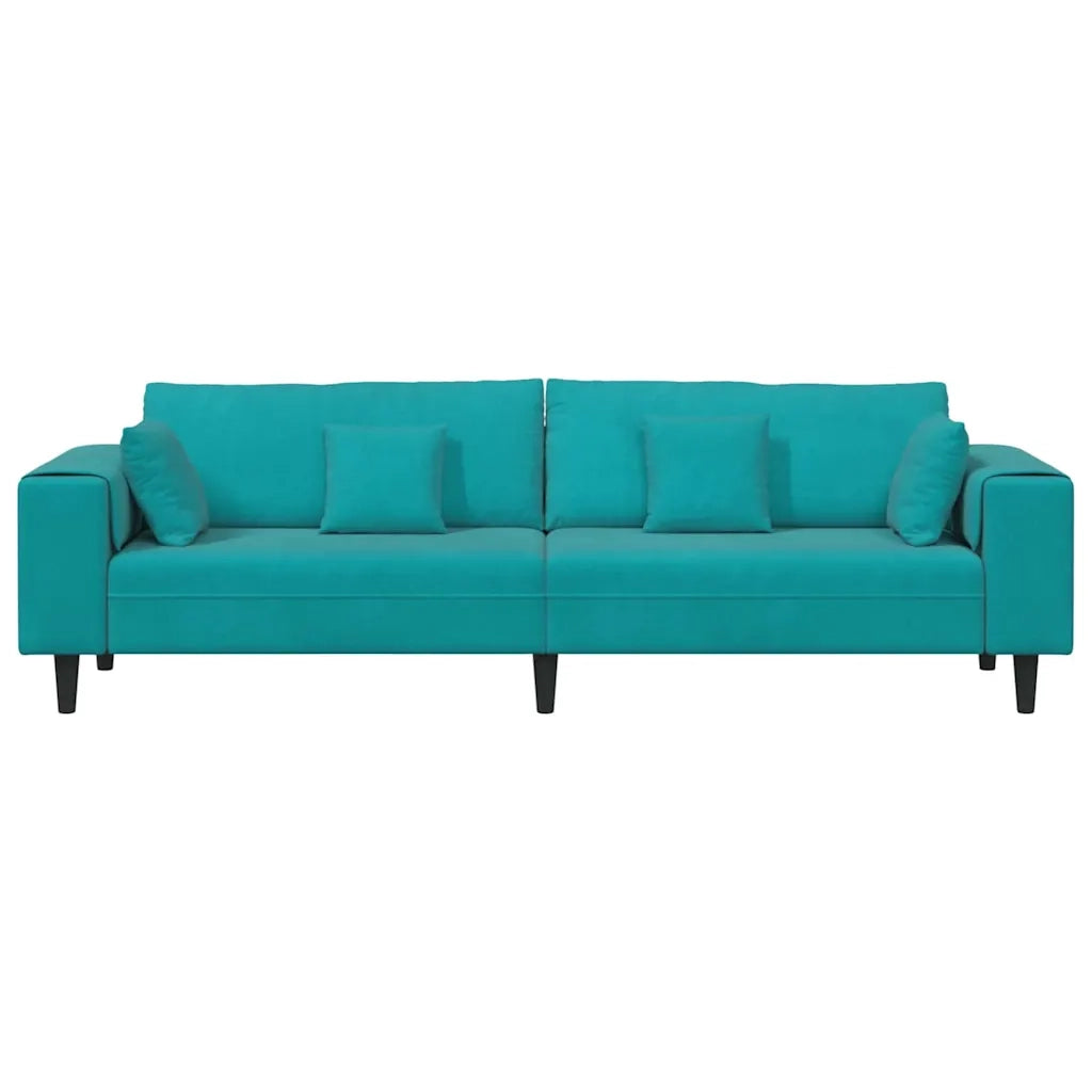 Divano Turchese 250 x 77 x 76 cm Velluto 3335161