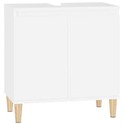 Mobile Lavabo-Armadietto da bagno Bianco 58x33x60 cm in Legno Multistrato
