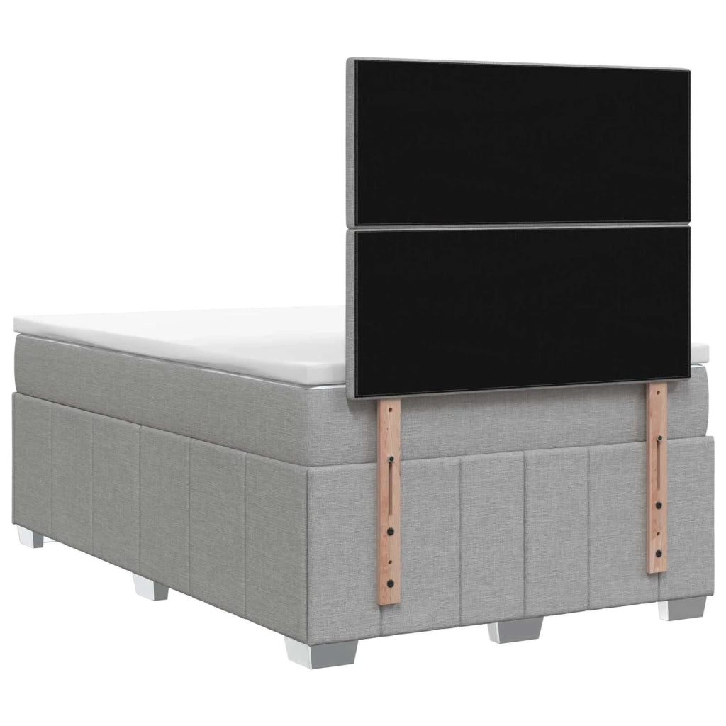 Letto box spring con materasso Grigio Chiaro 120 x 190 cm 3454099