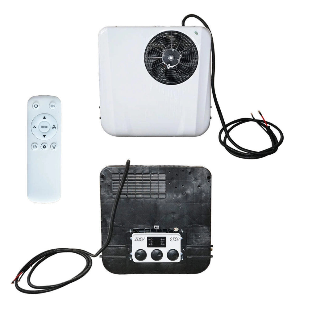Climatizzatore fisso per macchinari industriali AC universale 12V 1800W con telecomando – Condizionatore d'Aria Climatizzatore Adatto Camion Autobus Camper Caravan