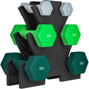Kit Pesi Esagonali ¨C zephmum ¨C 18 kg, Acciaio, Plastica, Multicolore