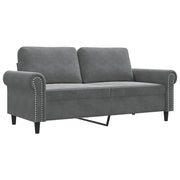 Divano | Divano da soggiorno | Sofa a 2 Posti grigio scuro140 cm in Velluto