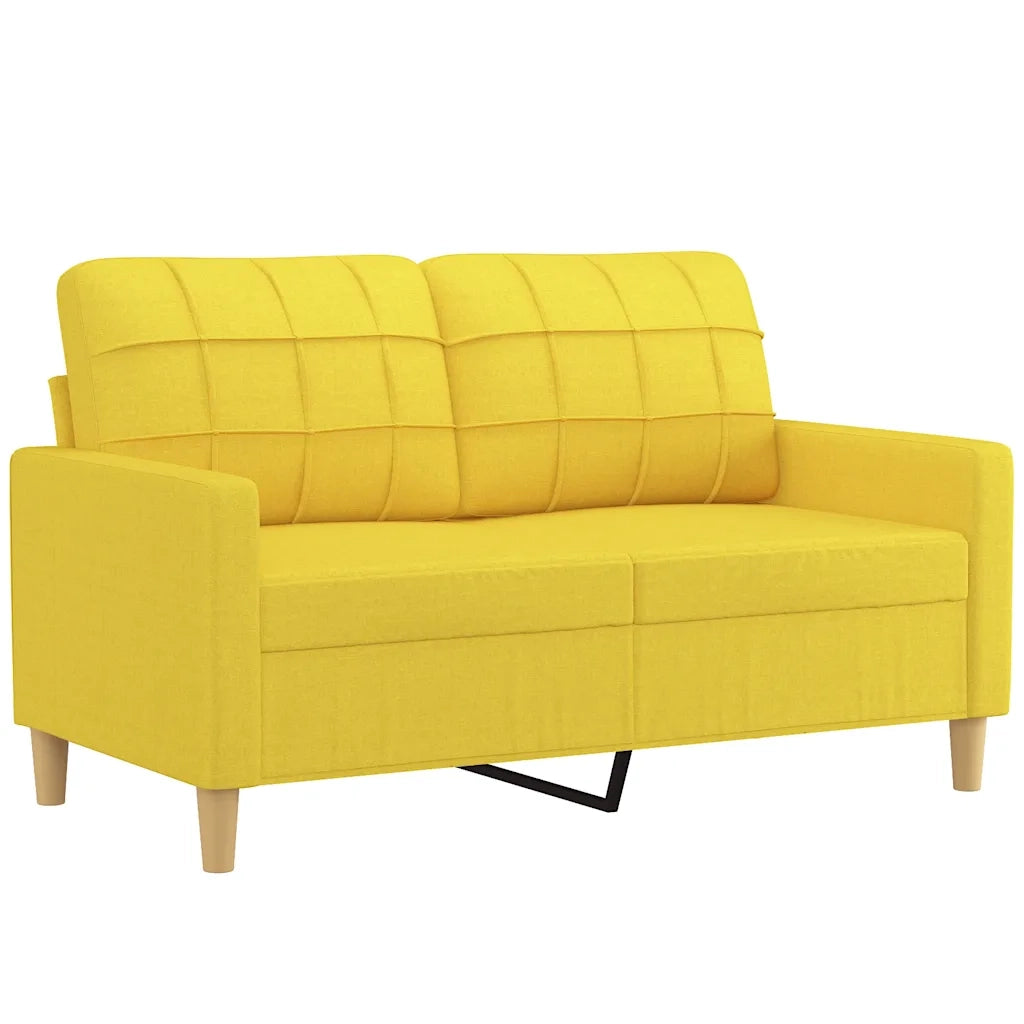 Divano a 2 Posti Giallo Chiaro 120 cm in Tessutocod mxl 78621