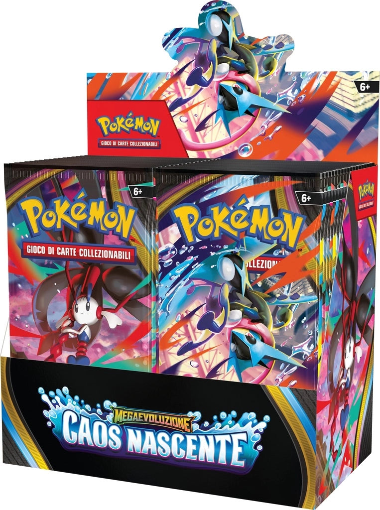Pokemon Box da 36 buste dell`espansione Megaevoluzione Caos Nascente del GCC Pokemon,Eta 6+