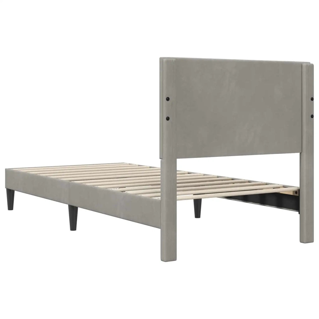 Struttura del letto Grigio Chiaro 90 x 200 cm Velluto 42027637