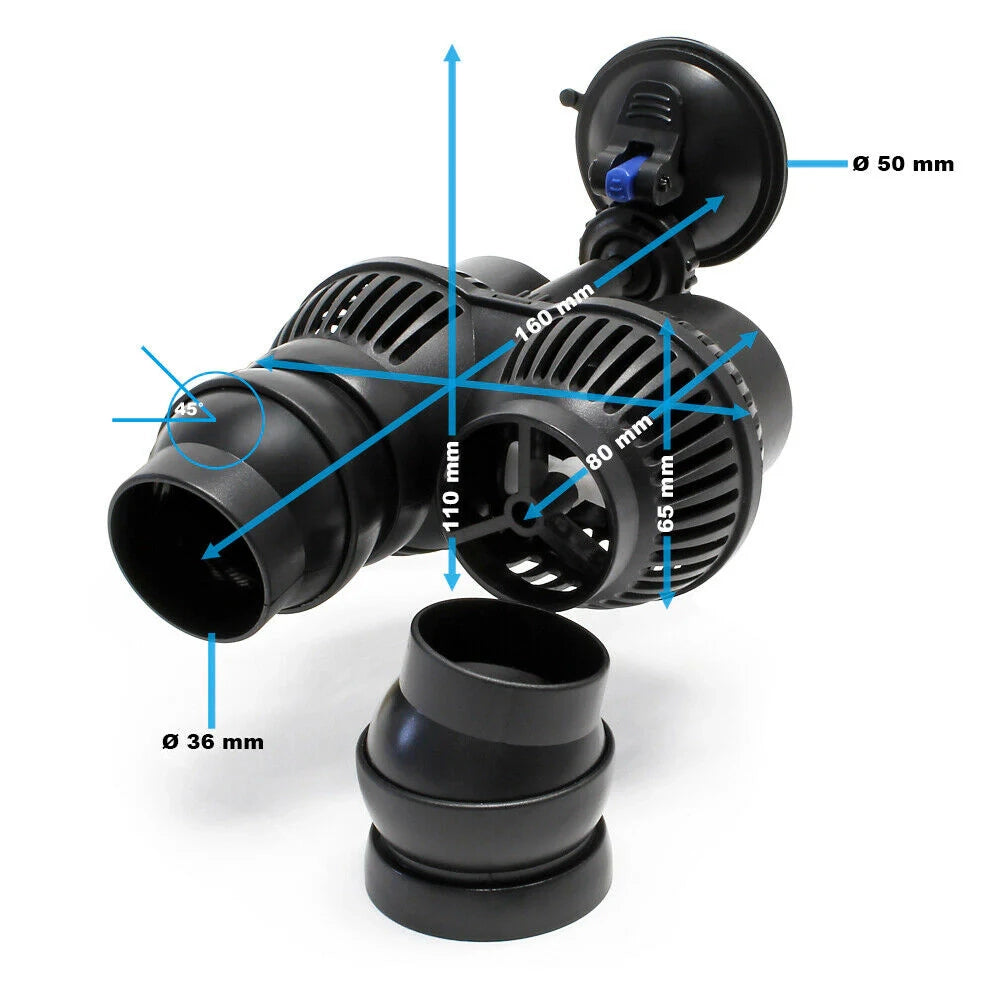 Pompa di circolazione a ventosa Wavemaker da 5000 litri all'ora 7 watt pompa per acquario 16_0002815