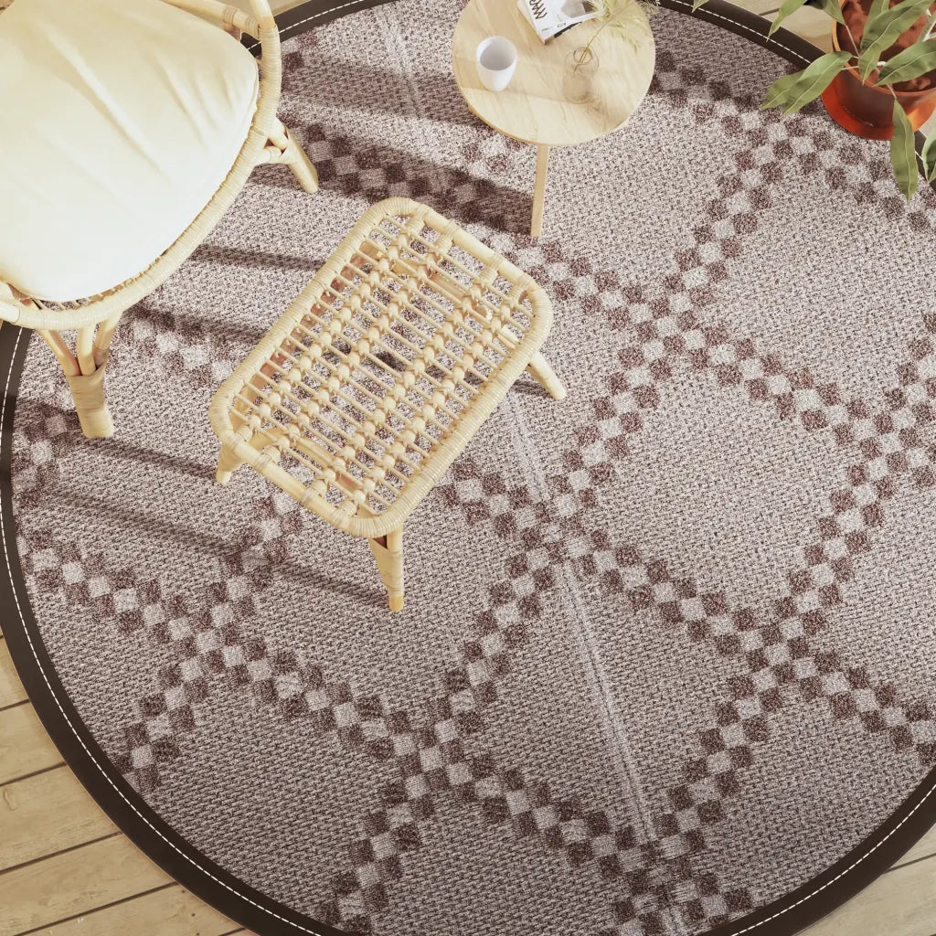 Tappeto da Esterno ARAKIL Marrone ?200 cm PP CFW5716795