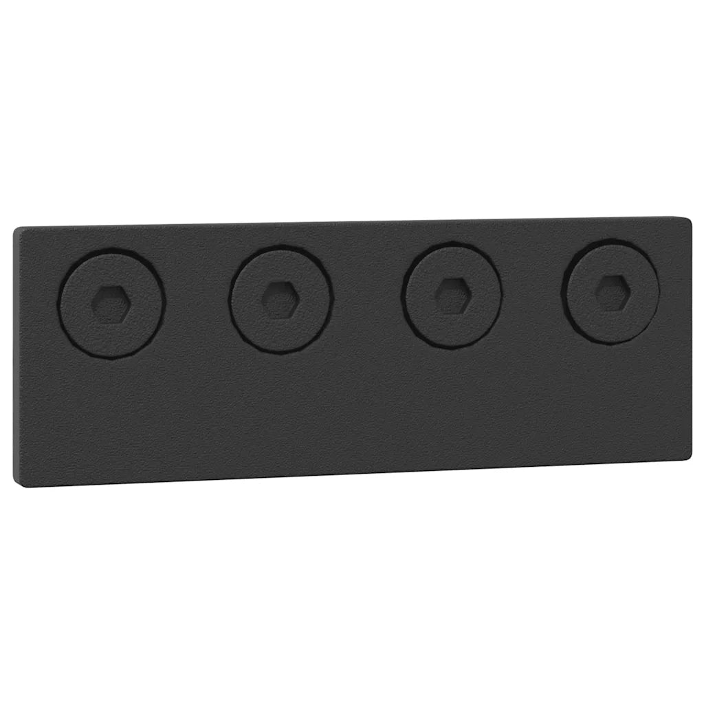 Kit di Binari per Porte Scorrevoli 366 cm Acciaio Nero CFW2068920